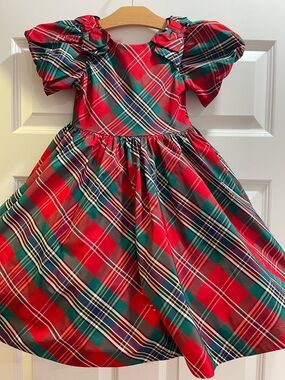 Janie and Jack Christmas dress with bow details - 5